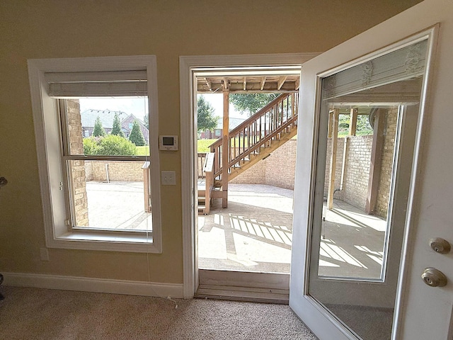 1413 Station Four Ln, Old Hickory, TN 37138 - doorway with plenty of natural light, carpet floors, and stairs