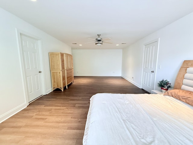 1413 Station Four Ln, Old Hickory, TN 37138 - bedroom with recessed lighting, wood finished floors, and ceiling fan
