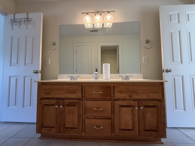 1413 Station Four Ln, Old Hickory, TN 37138 - bathroom featuring double vanity and tile patterned floors