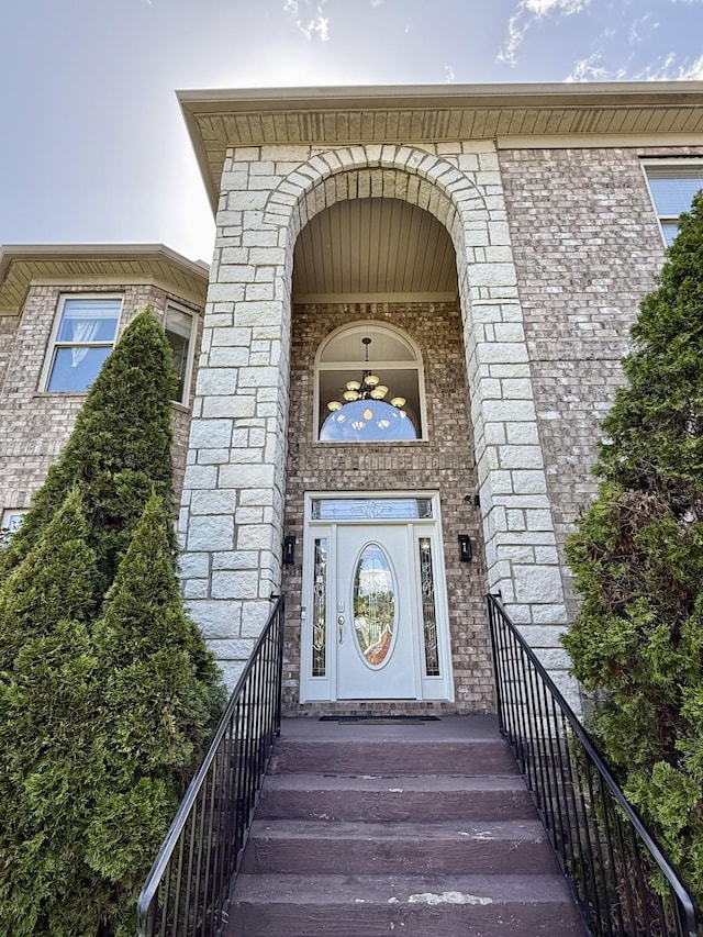 1413 Station Four Ln, Old Hickory, TN 37138 - doorway to property with brick siding