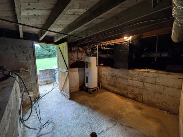 3007 Green Hill Dr, Centerville, TN 37033 - basement featuring electric water heater