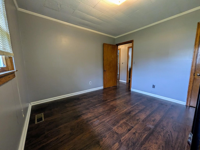 3007 Green Hill Dr, Centerville, TN 37033 - spare room featuring dark wood-style floors and ornamental molding