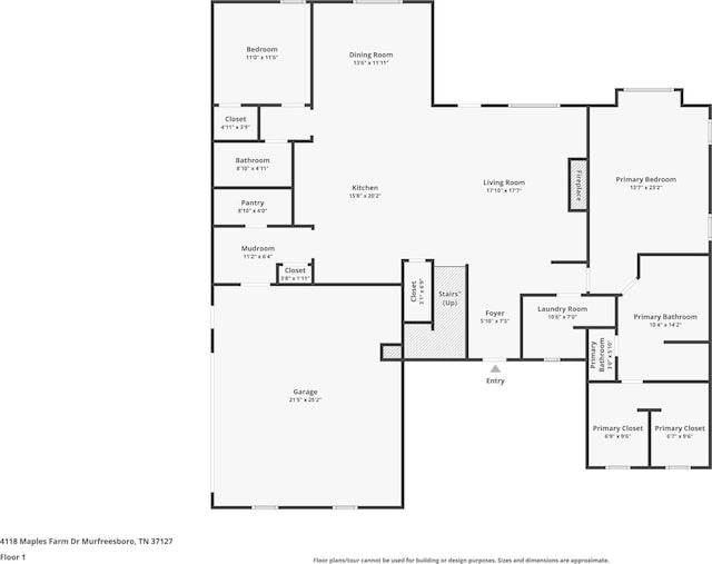 4118 Maples Farm Dr, Murfreesboro, TN 37127 - view of floor plan / room layout
