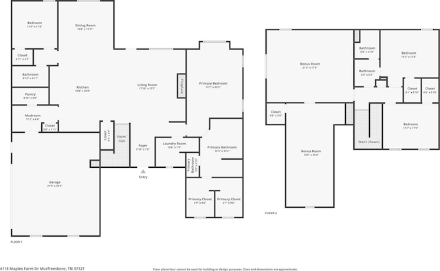 4118 Maples Farm Dr, Murfreesboro, TN 37127 - view of home floor plan