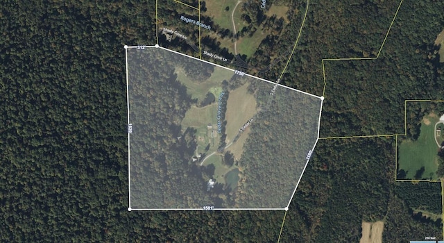 1261 S Cedar Ln, Chickamauga, GA 30707 - map / location featuring property parcel outlined