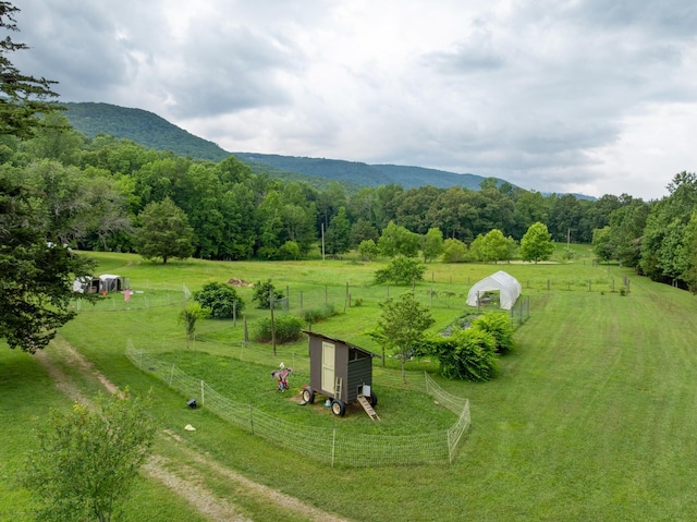 1261 S Cedar Ln, Chickamauga, GA 30707 - aerial view of sparsely populated area with a pastoral area and mountains