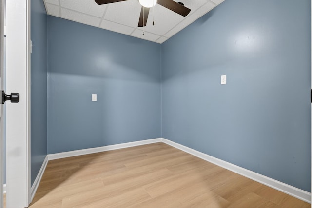 115 Annabelle Way, Ashland City, TN 37015 - empty room featuring a ceiling fan, wood finished floors, and a drop ceiling