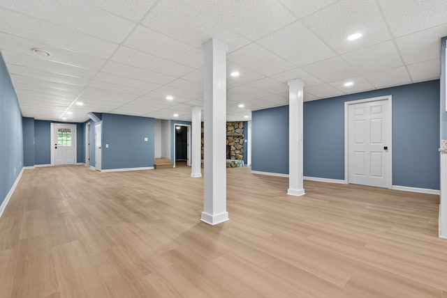 115 Annabelle Way, Ashland City, TN 37015 - basement featuring light wood-style floors and a drop ceiling