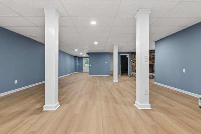 115 Annabelle Way, Ashland City, TN 37015 - basement featuring light wood-style floors and a drop ceiling