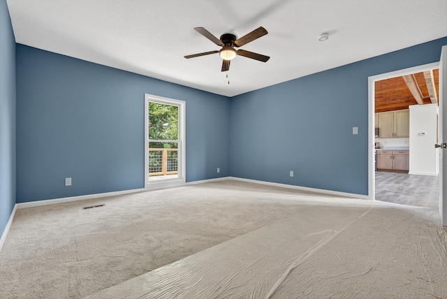 115 Annabelle Way, Ashland City, TN 37015 - spare room with carpet flooring, a ceiling fan, and a smoke detector