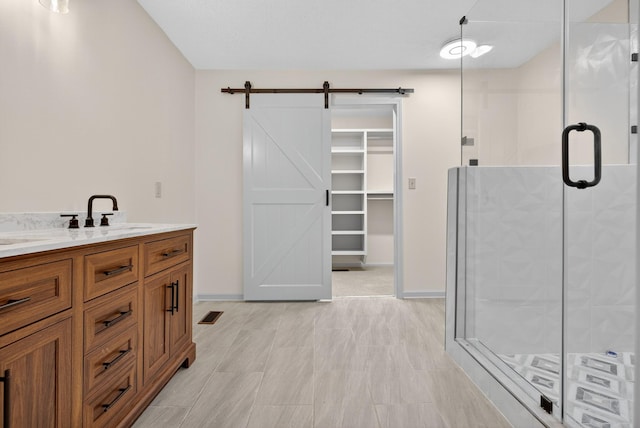 115 Annabelle Way, Ashland City, TN 37015 - full bathroom with a stall shower, vanity, and a spacious closet