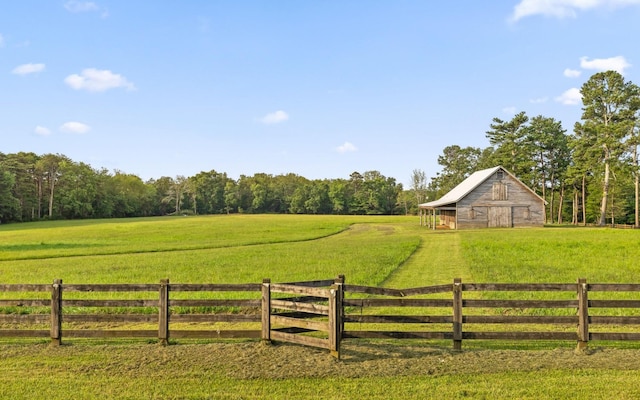 36 Still Hollow Rd, Menlo, GA 30731 - view of yard with a barn, a view of countryside, an outdoor structure, and a wooded view