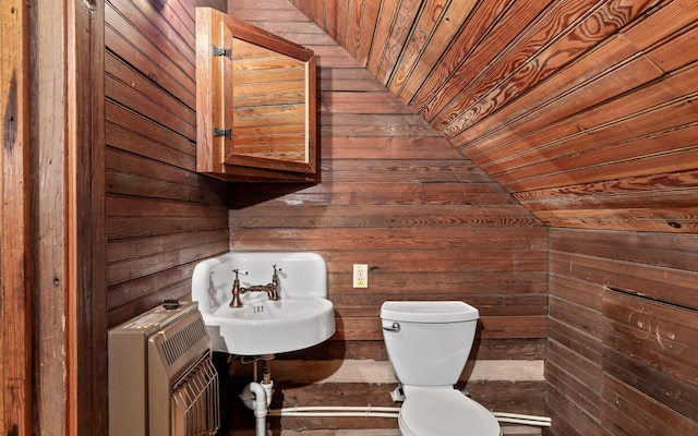 36 Still Hollow Rd, Menlo, GA 30731 - half bath featuring wooden walls and heating unit
