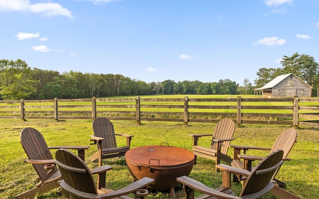 36 Still Hollow Rd, Menlo, GA 30731 - view of yard featuring a fire pit and a view of countryside