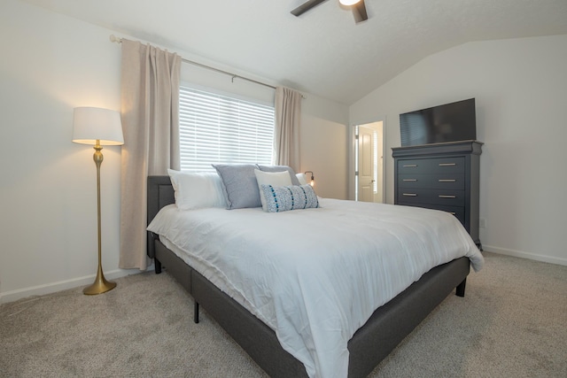 5314 Dan Post Way, Murfreesboro, TN 37128 - bedroom with light carpet, lofted ceiling, and ceiling fan