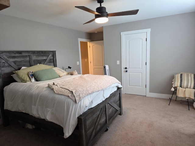 8009 Shelly Plum Dr, Murfreesboro, TN 37128 - bedroom featuring light colored carpet and a ceiling fan