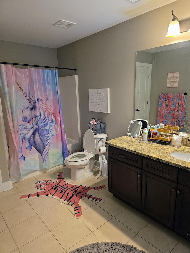 8009 Shelly Plum Dr, Murfreesboro, TN 37128 - full bathroom with vanity, tile patterned flooring, and shower / tub combo