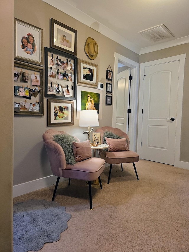 8009 Shelly Plum Dr, Murfreesboro, TN 37128 - living area featuring light carpet and baseboards