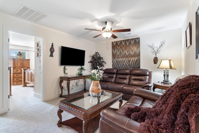 3331 Alta Ln, Murfreesboro, TN 37128 - living area with light colored carpet and ceiling fan