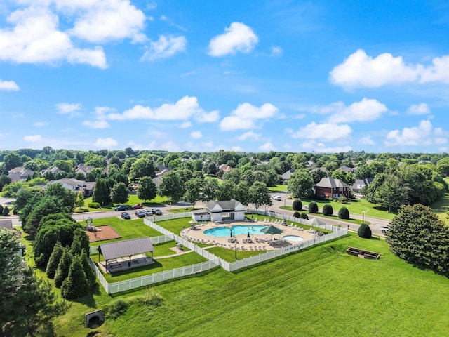 236 Comer Cir, Murfreesboro, TN 37128 - aerial view of a pool area