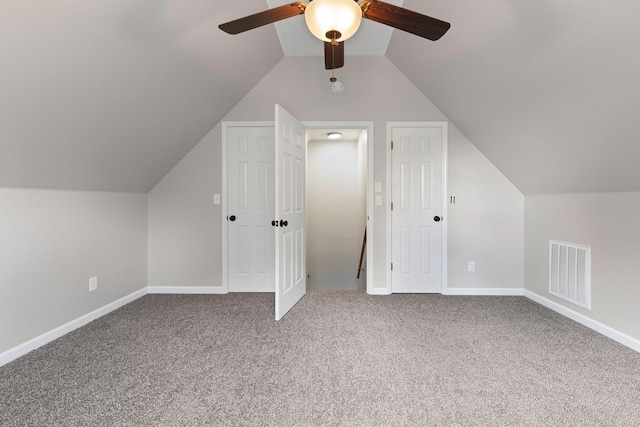 236 Comer Cir, Murfreesboro, TN 37128 - additional living space with ceiling fan, carpet, and lofted ceiling