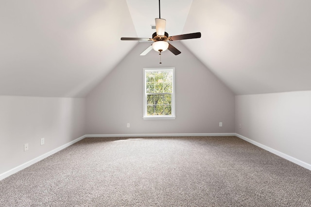 236 Comer Cir, Murfreesboro, TN 37128 - additional living space with carpet, a ceiling fan, and lofted ceiling