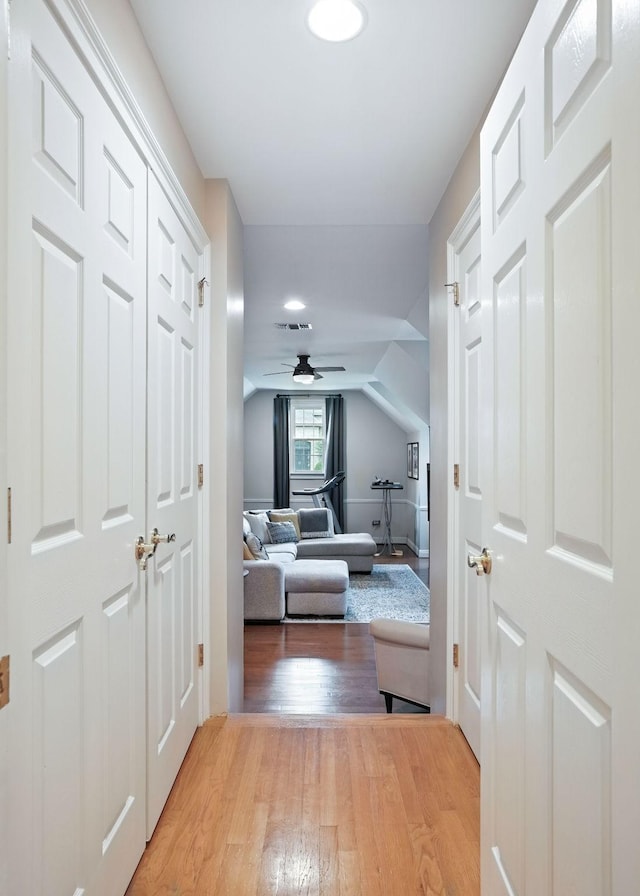 529 Derby Downs, Lebanon, TN 37087 - hall with light wood-style floors and lofted ceiling