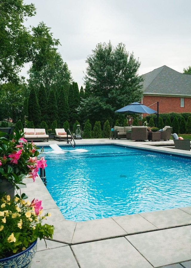 529 Derby Downs, Lebanon, TN 37087 - outdoor pool featuring an outdoor hangout area and a patio area