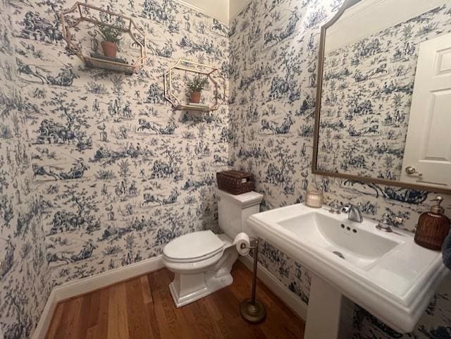 529 Derby Downs, Lebanon, TN 37087 - half bath featuring wood finished floors and wallpapered walls