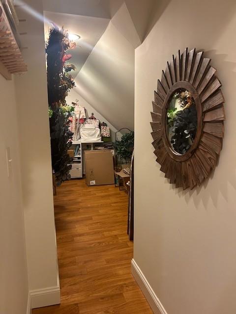 529 Derby Downs, Lebanon, TN 37087 - hallway with wood finished floors and lofted ceiling