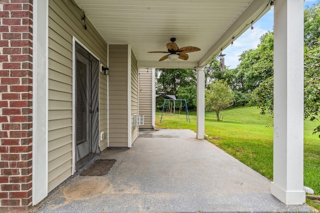 654 Foster Ln, Mount Juliet, TN 37122 - view of patio featuring ceiling fan