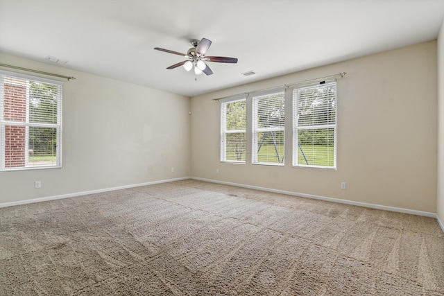 654 Foster Ln, Mount Juliet, TN 37122 - empty room with healthy amount of natural light, a ceiling fan, and carpet floors