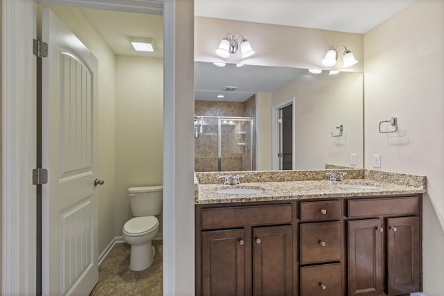 654 Foster Ln, Mount Juliet, TN 37122 - full bathroom featuring a shower stall, double vanity, and tile patterned flooring