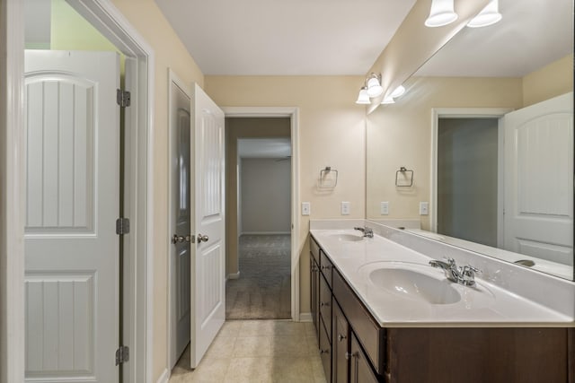654 Foster Ln, Mount Juliet, TN 37122 - bathroom with double vanity and tile patterned flooring