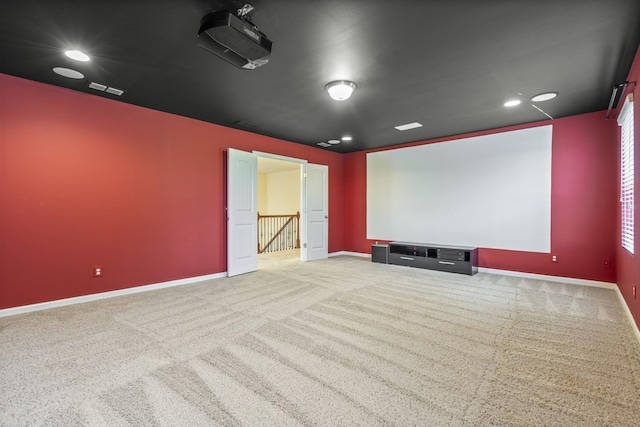 654 Foster Ln, Mount Juliet, TN 37122 - carpeted home theater with recessed lighting