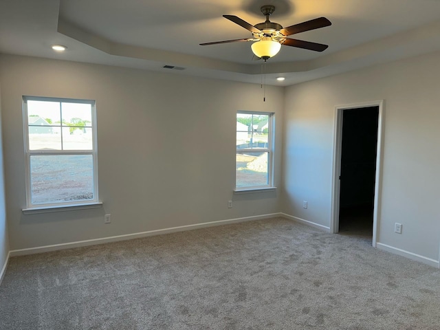 9013 Ada Way, Fairview, TN 37062 - spare room with a raised ceiling, carpet flooring, a ceiling fan, and recessed lighting