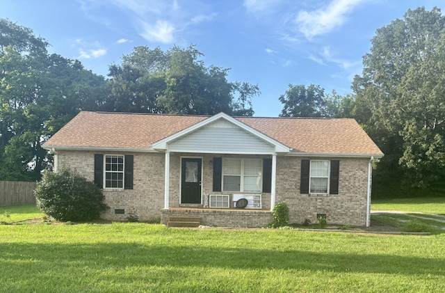 139 Cora St, Portland, TN 37148 - ranch-style house with crawl space, covered porch, brick siding, and a shingled roof