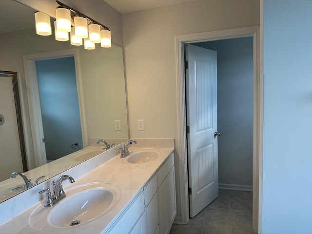 9021 Ada Way, Fairview, TN 37062 - full bathroom featuring double vanity and tile patterned floors