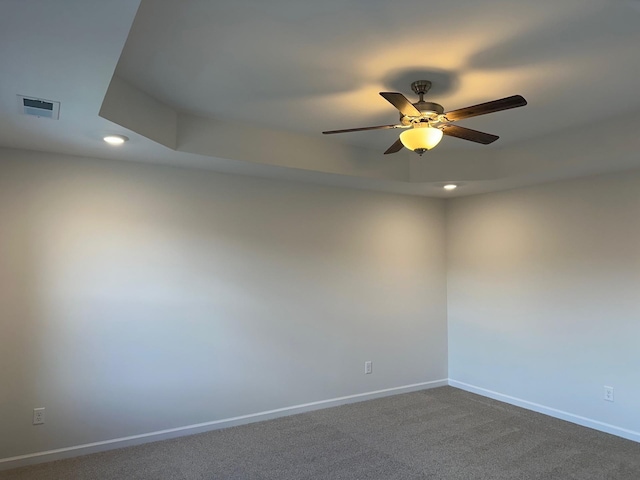 9021 Ada Way, Fairview, TN 37062 - empty room featuring recessed lighting, ceiling fan, and dark carpet