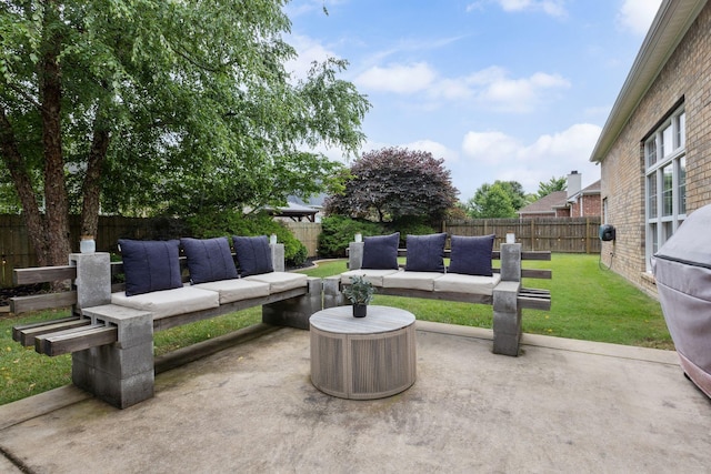 1016 Nealcrest Cir, Spring Hill, TN 37174 - fenced backyard with an outdoor hangout area and a patio area