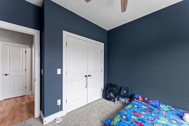 2428 Sandstone Cir, Murfreesboro, TN 37130 - bedroom with carpet floors, ceiling fan, and a closet