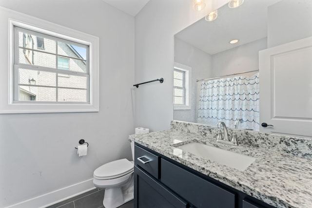 2428 Sandstone Cir, Murfreesboro, TN 37130 - bathroom with tile patterned floors, vanity, and curtained shower