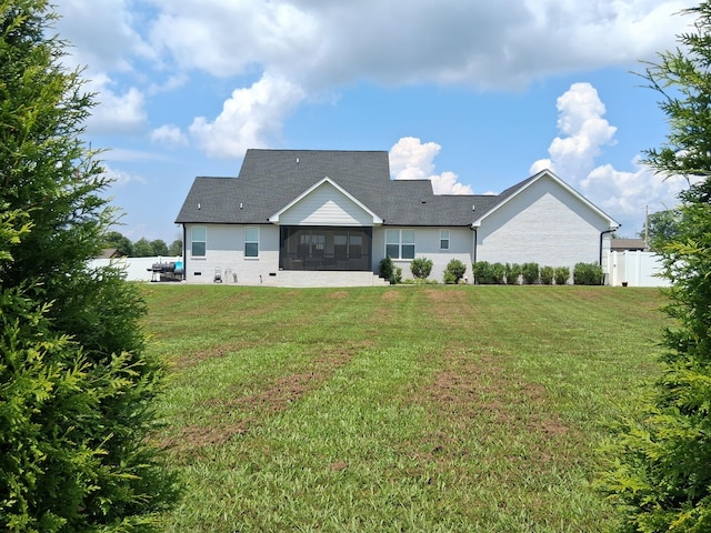 150 Bryson Ln, Castalian Springs, TN 37031 - back of property with a sunroom