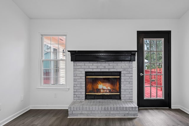 1300 Cadogan Way, Antioch, TN 37013 - detailed view of wood finished floors and a brick fireplace