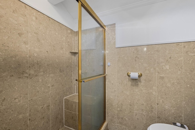 1300 Cadogan Way, Antioch, TN 37013 - bathroom featuring a shower stall and tile walls