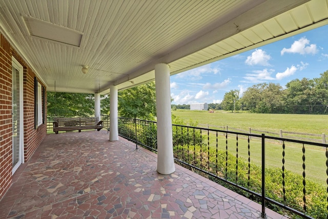 2274 Indian Mound Rd, Woodlawn, TN 37191 - porch with a view of countryside and a yard