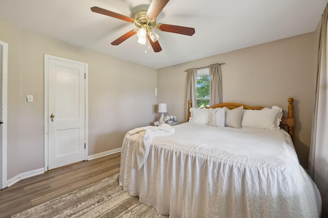 2274 Indian Mound Rd, Woodlawn, TN 37191 - bedroom with wood finished floors and ceiling fan