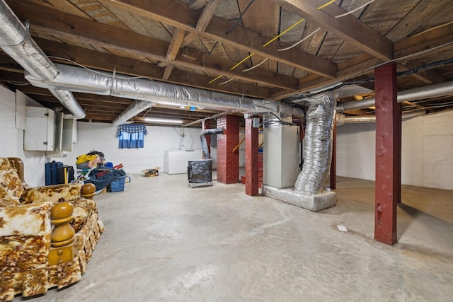2274 Indian Mound Rd, Woodlawn, TN 37191 - unfinished basement featuring washer / clothes dryer