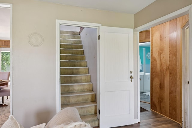 2274 Indian Mound Rd, Woodlawn, TN 37191 - stairway with wood finished floors