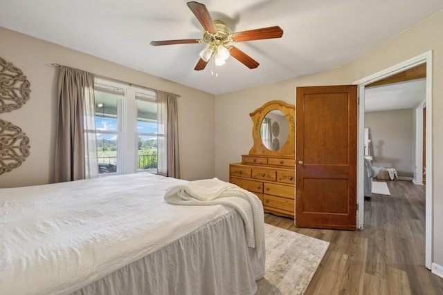 2274 Indian Mound Rd, Woodlawn, TN 37191 - bedroom with wood finished floors and ceiling fan